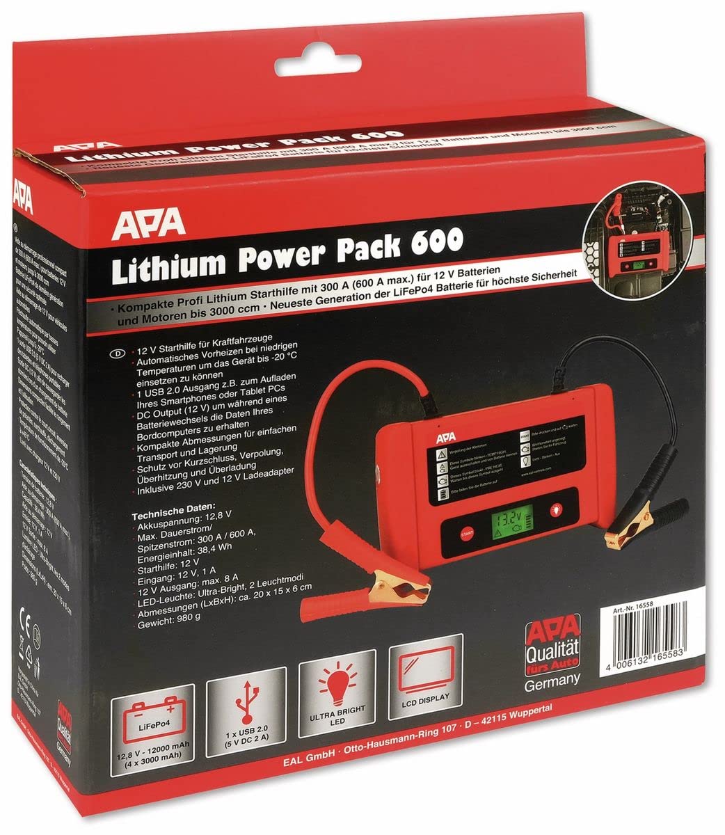 APA 16558 Litio Powerpack con estárter 600A