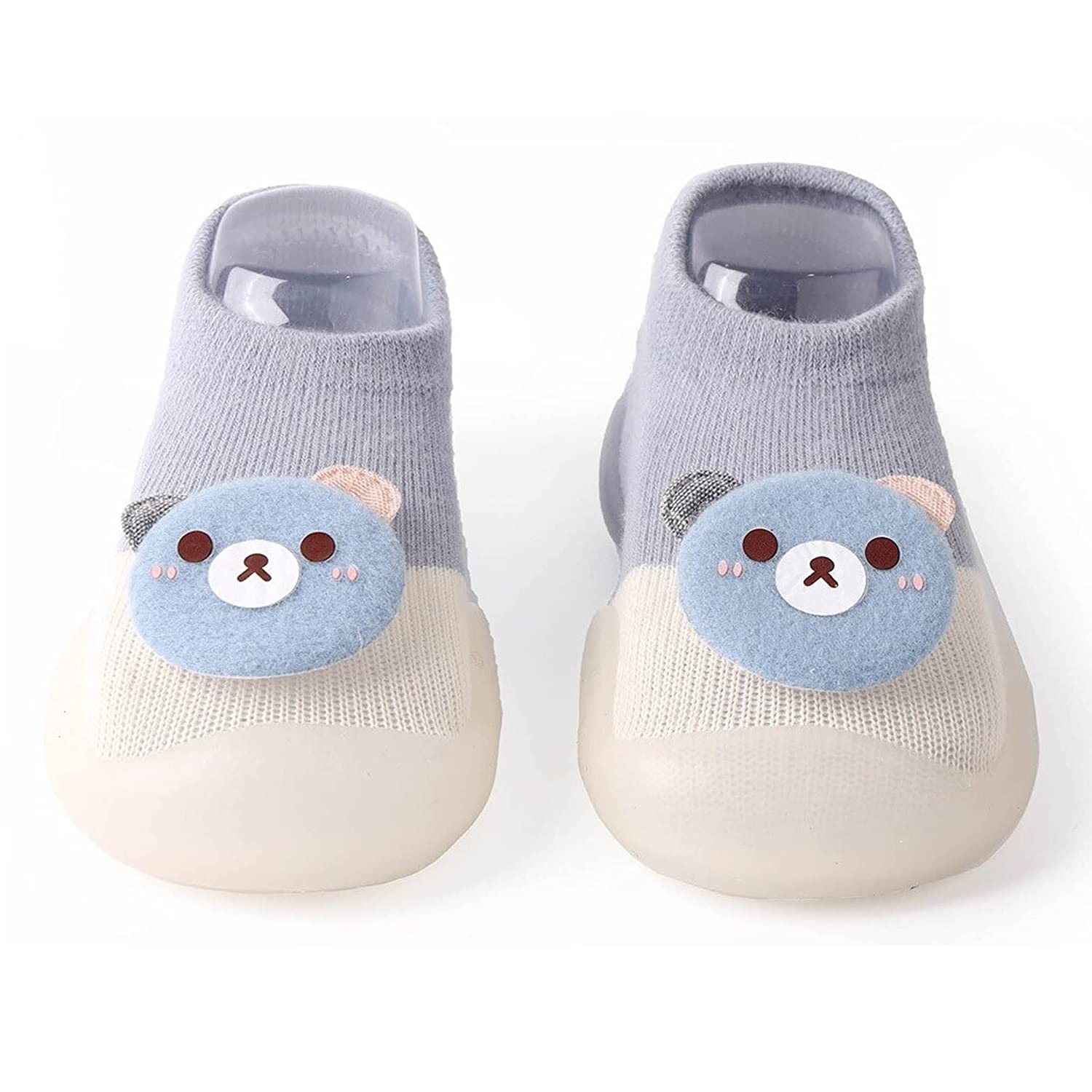WEIRVI Kids Multicolor Panda Face Shape Cotton and Silicon Rubber base Shoes Cum Socks, Antislip Soft Sole Childrens Shoes (B0BW9HQFN4) Amazon Price History, Amazon Price Tracker