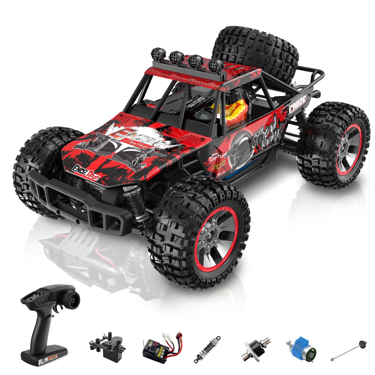 Photo 1 of **MIGHT HAVE ISSUES WITH FUNCTIONALITY**Aka Supaku 1/10 Scale Fast RC Cars, 48KM/H 4WD Off-Road High Speed Remote Control Trucks for Adults and Kids Boys, All Terrain Truck Toys Gifts