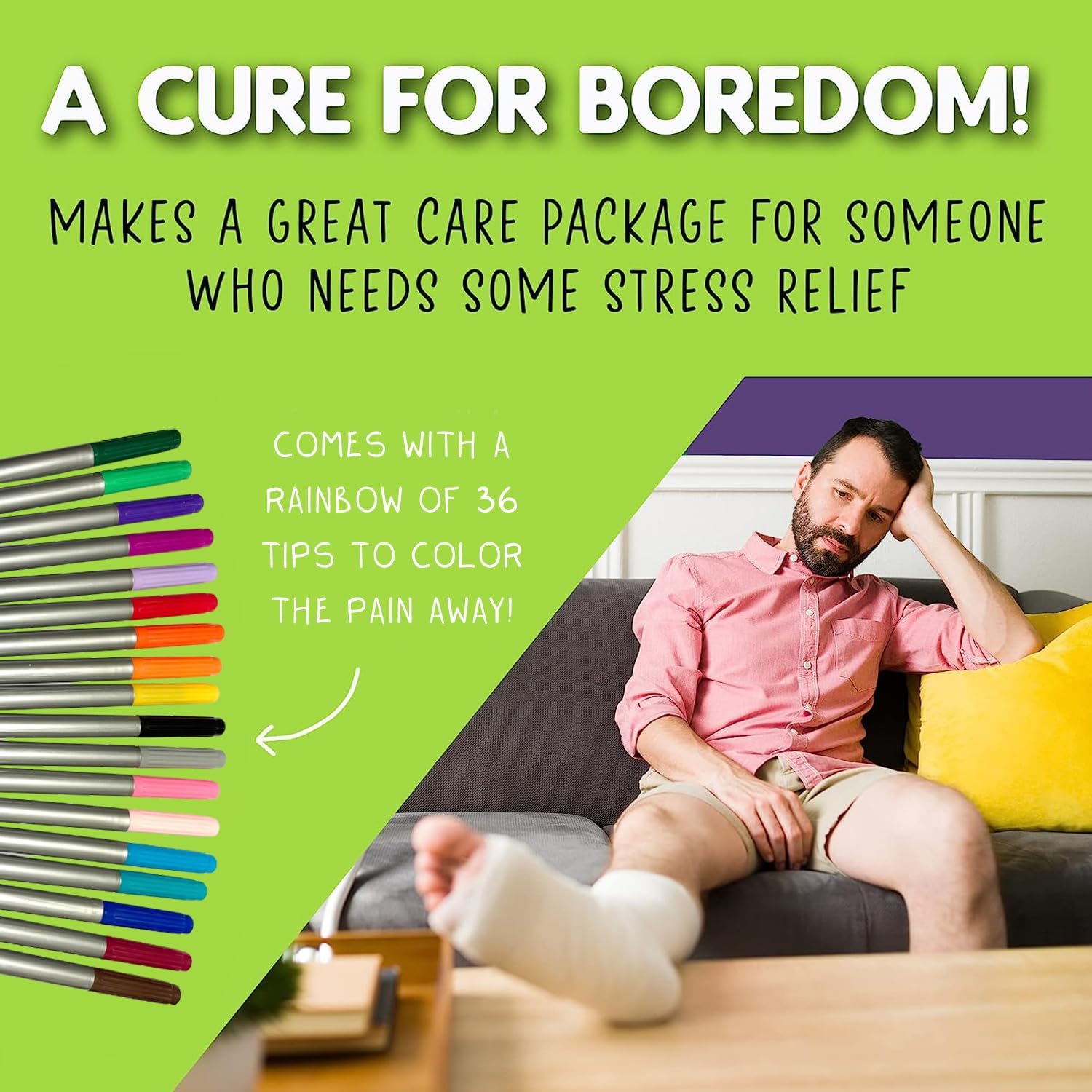 Maybe Swearing Will Help Sargent Art Classic Fine Tip Marker Pens in a Case, Set of 30 and : an Adult Coloring Book of Motivation, Puns & Cursing, Color and Laugh Your Way to Less Stress!