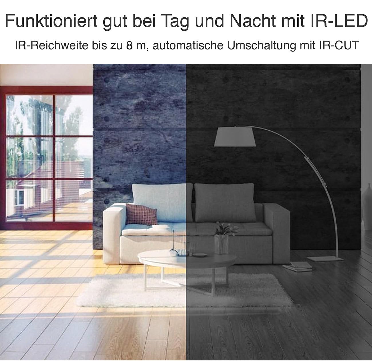 7links Telecamera di sorveglianza WiFi interno 4K UHD Pan Tilt con visione notturna IR e app ELESION