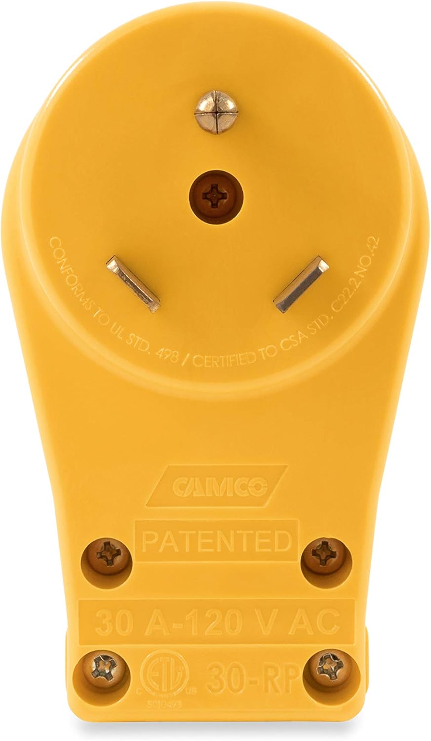 Camco Heavy Duty RV 30 AMP PowerGrip Male Replacement Plug- Durable and Safer Plug with an Easier Grip (55245) : Automotive