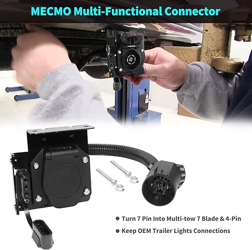 Miniatura 7 de MECMO Adaptador de cableado de remolque Multi-Tow de hoja de 7 vías y plano de 4 vías para Ford GM Ram GMC Sierra Grand Cherokee, arnés conector de