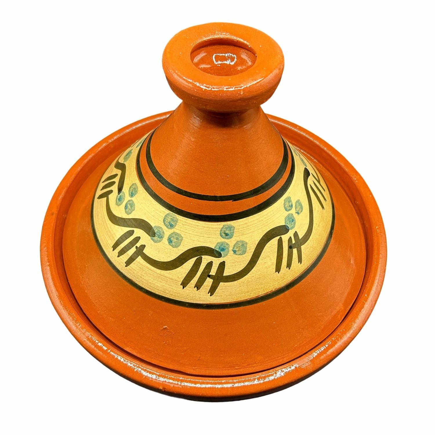 Tajine XL 35 cm in Terracotta Dipinta a Mano – Pentola Tradizionale Marocchina/Tunisina + Ebook Gratuito 3107251000