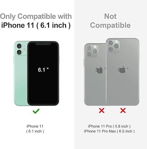 Miniatura 2 de SURPHY Funda compatible con iPhone 11 de 6.1 pulgadas, diseño grueso de silicona líquida (con forro de microfibra) para iPhone 11 de 2019, morado