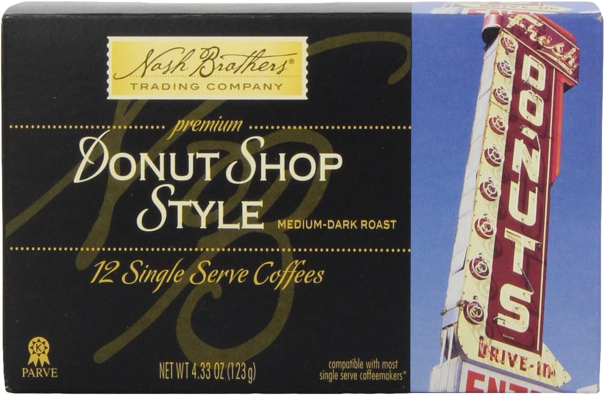 Nash Brothers Trading Donut Shop Single serve cups for Keurig K-Cup Brewers, 4.33 Ounce