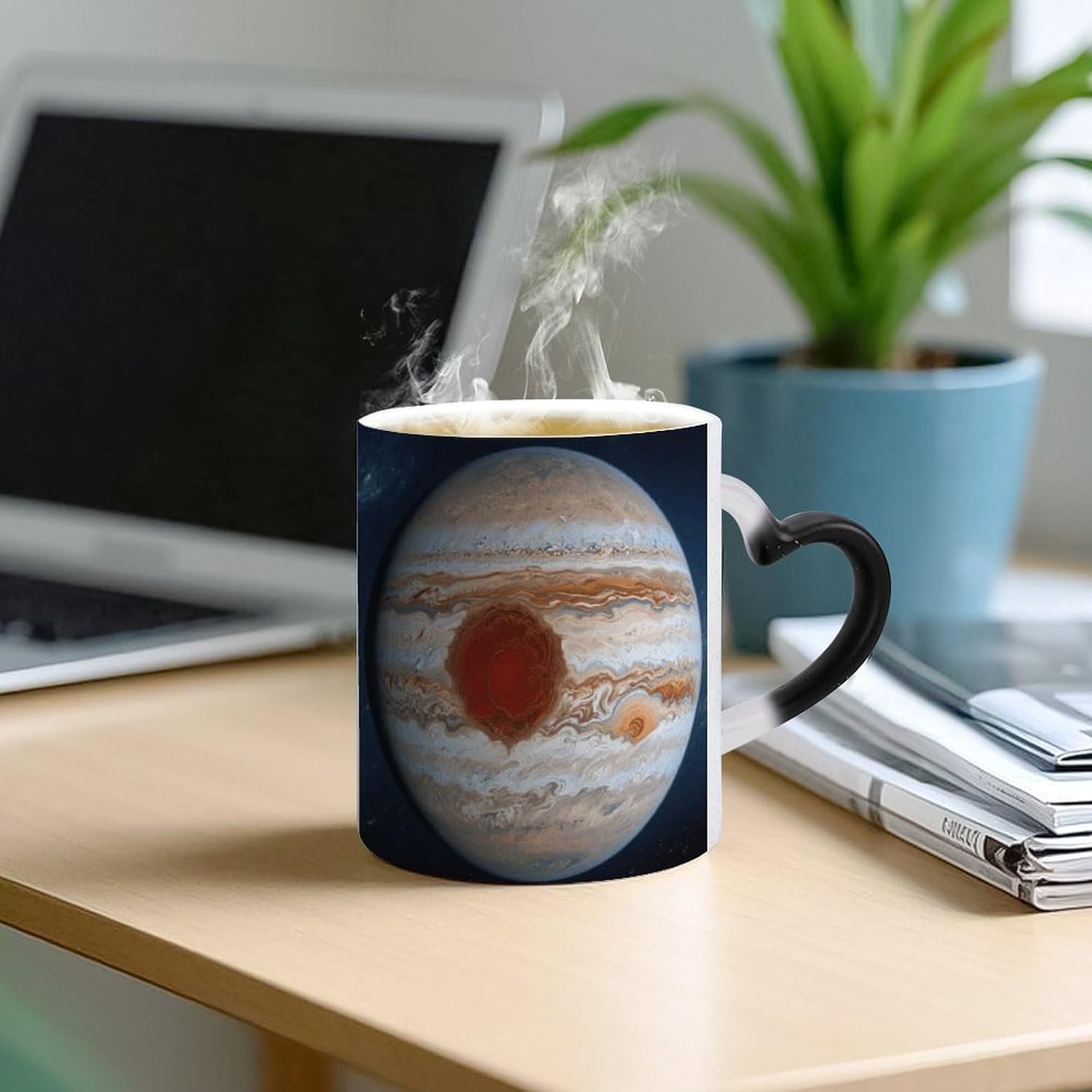 Color Changing Mug, Novelty Coffee Magic Cup, Jupiter Great Red Spot image 5