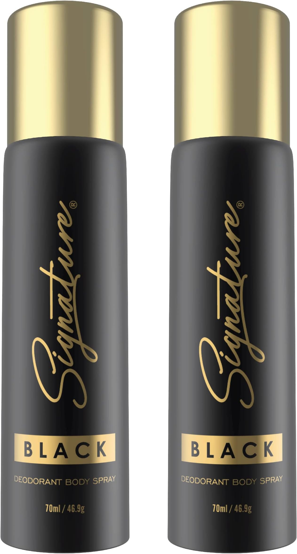 Signature Black Deodorant Floral Aromatic Long Lasting Fragrance for Women Combo Pack of 2 (70 ml x 2)