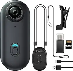 Mini câmera de corpo FHD 1080P de 128 GB, câmera de ação vestível, tamanho de polegar, gravação de mãos livres, câmera de vídeo portátil premium montada em qualquer lugar para segurança, trabalho,