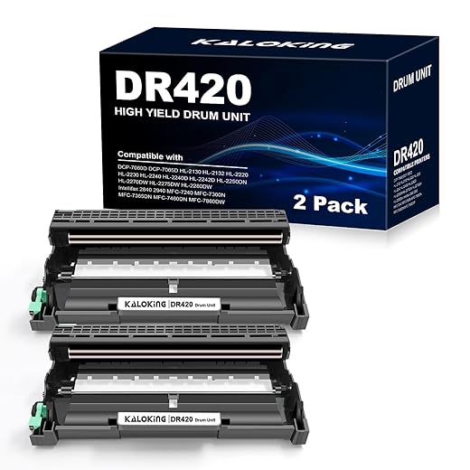 KALOKING Compatible Drum Unit Replacement for Brother DR420 DR-420 for DCP-7060D 7065DN HL-2240 2270DW 2280DW MFC-7360N 7460DN 7860DW (1 Drum ONLY)