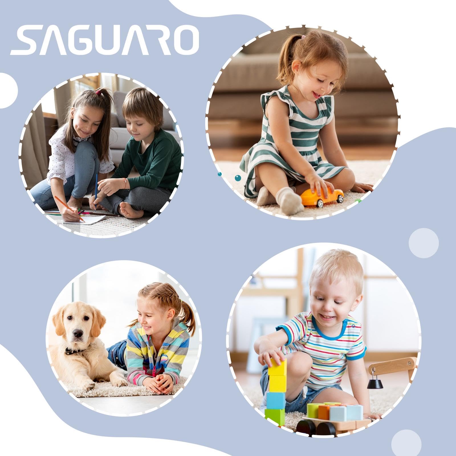SAGUARO Zapatillas de Estar por Casa para Niños Ligeras Zapatos de Punto Gr.20-37