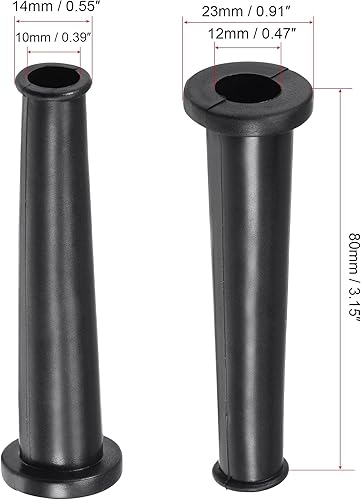 Miniatura 7 de uxcell Cable protector de arranque de cable manguera de goma 2.717 in longitud negro 5 piezas