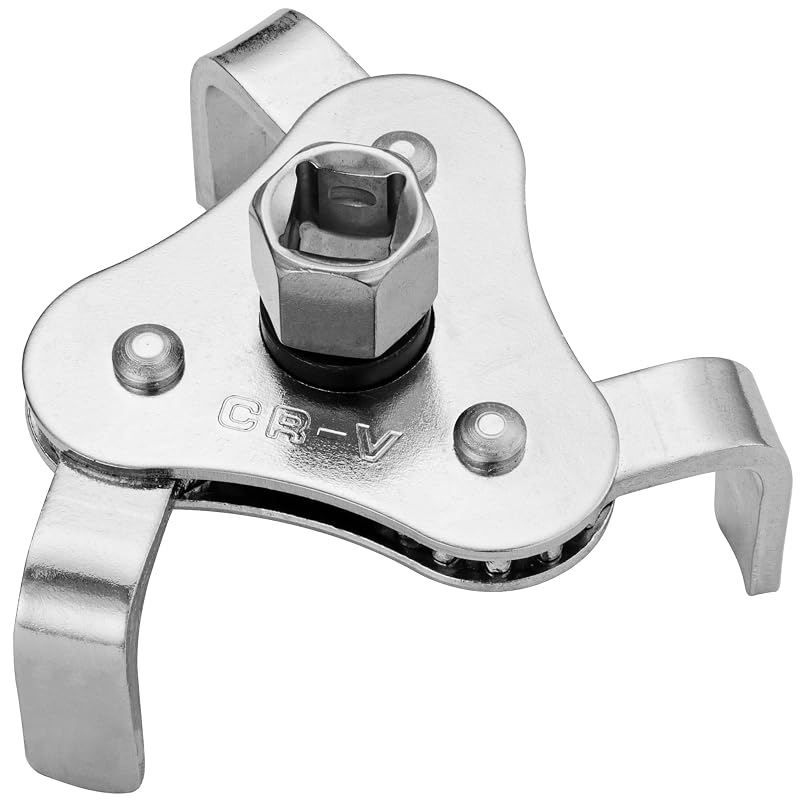Chave para Filtro de Óleo com 3 Garras Ajustáveis de 64 a 116 mm e Encaixe Quadrado EFFEKTWERK EW-OFWR