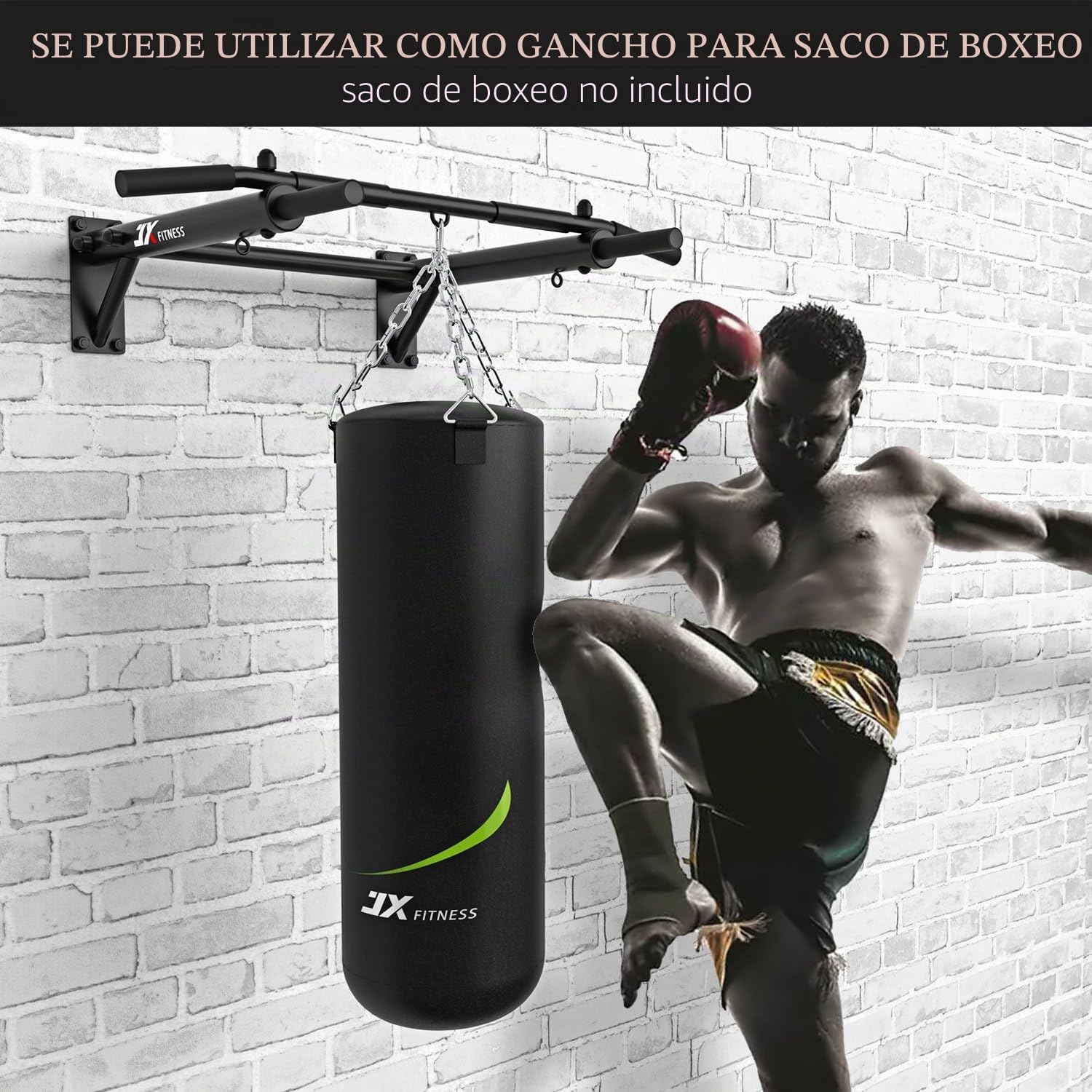 Barras de Dominadas Pared, Wall Pull Up Bar Barra de Tracción, Boxeo TRX Entrenamiento y Resistencia Training, Multifuncional Workout Bar