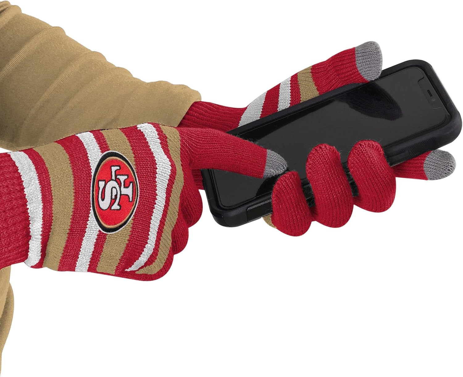 FOCO NFL Team Logo Winter Stretch Gloves - Image 2