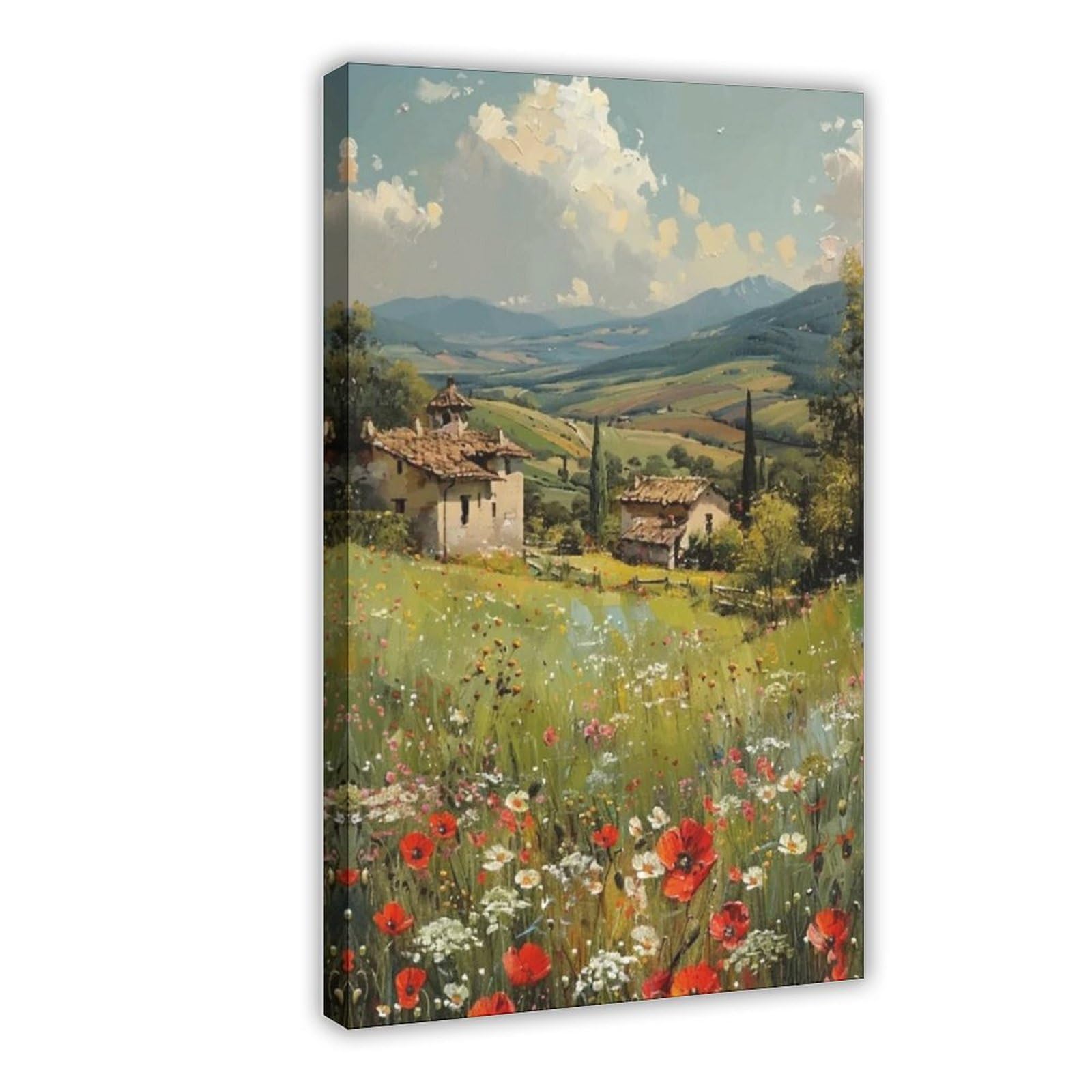 BNCEDJK Countryside Landscape - Poster Canvas Poster Wall Art Print Picture Paintings 12x18inch(30x45cm)