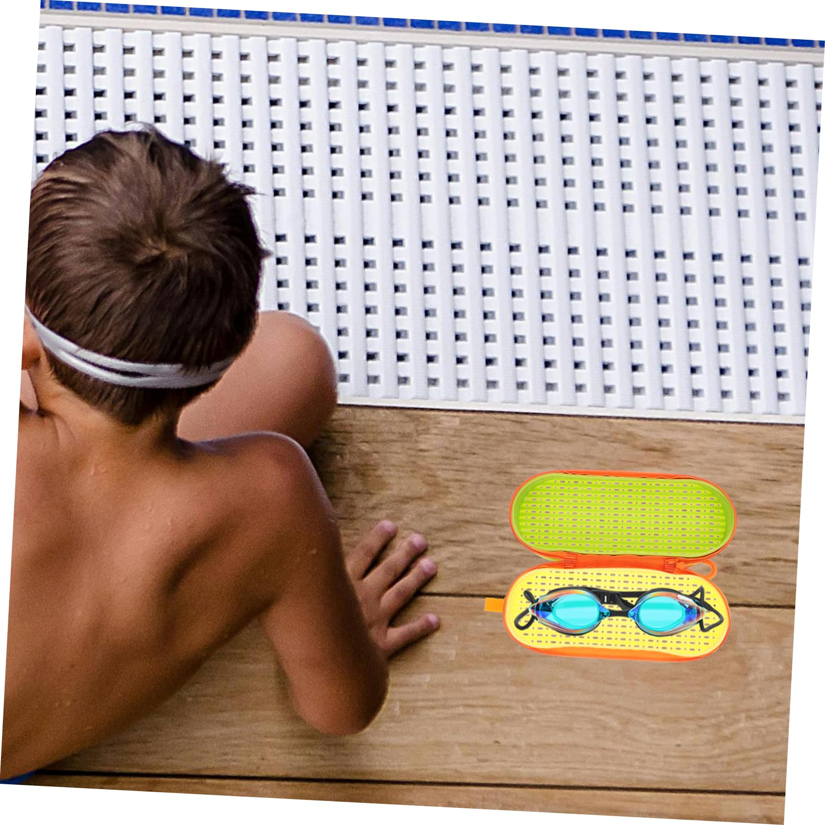 Sosoport 4 Pezzi Scatola Di Immagazzinaggio Per Occhialini Da Nuoto Scatole Caryying Per Occhialini Da Nuoto Custodie Per Occhiali Colorati Custodie Per Occhiali In Silicone Custodie Per