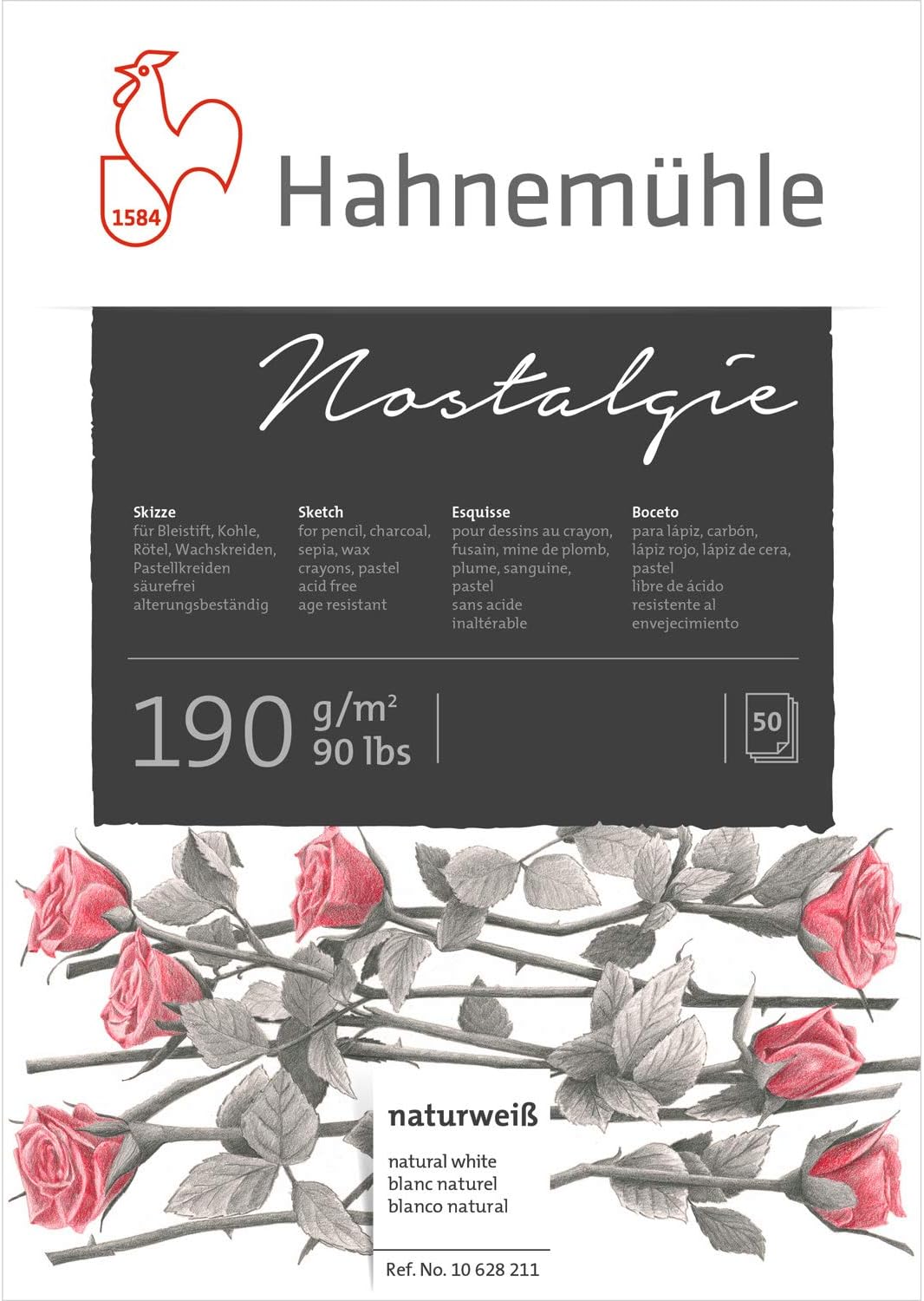 Nostalgie A5 190gsm Sketch Pad - 50 Sheets