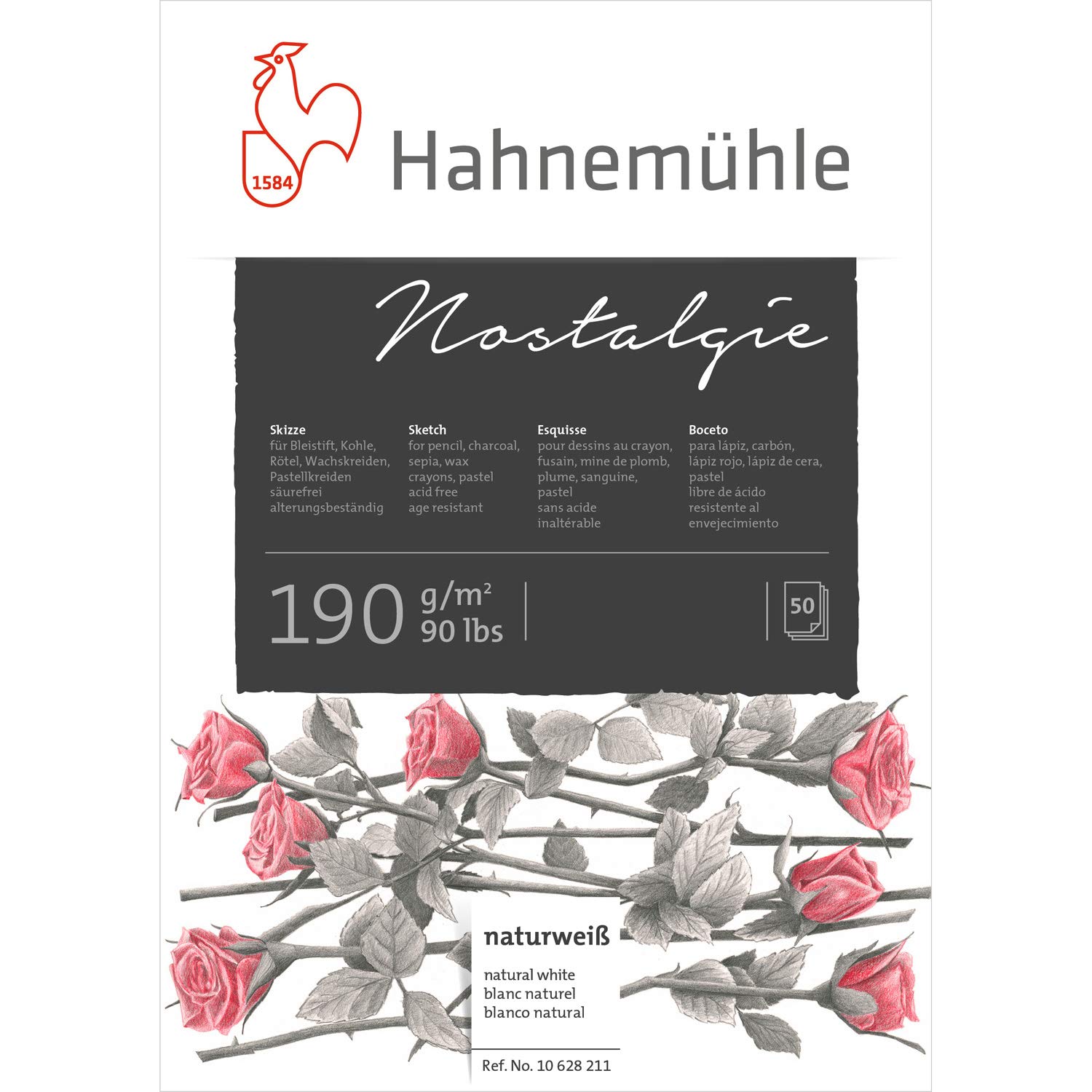 Nostalgie Sketch Pad 190 GSM Drawing Pad A5 50 fls