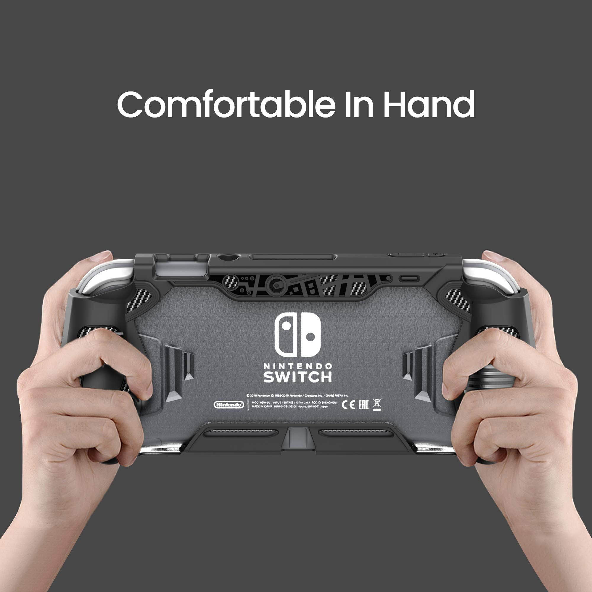 Switch Lite Protective Case for Nintendo Daily Gift (Ergonomic /Sturdy /Full Protection) Gift Idea Family Happy Hours Black