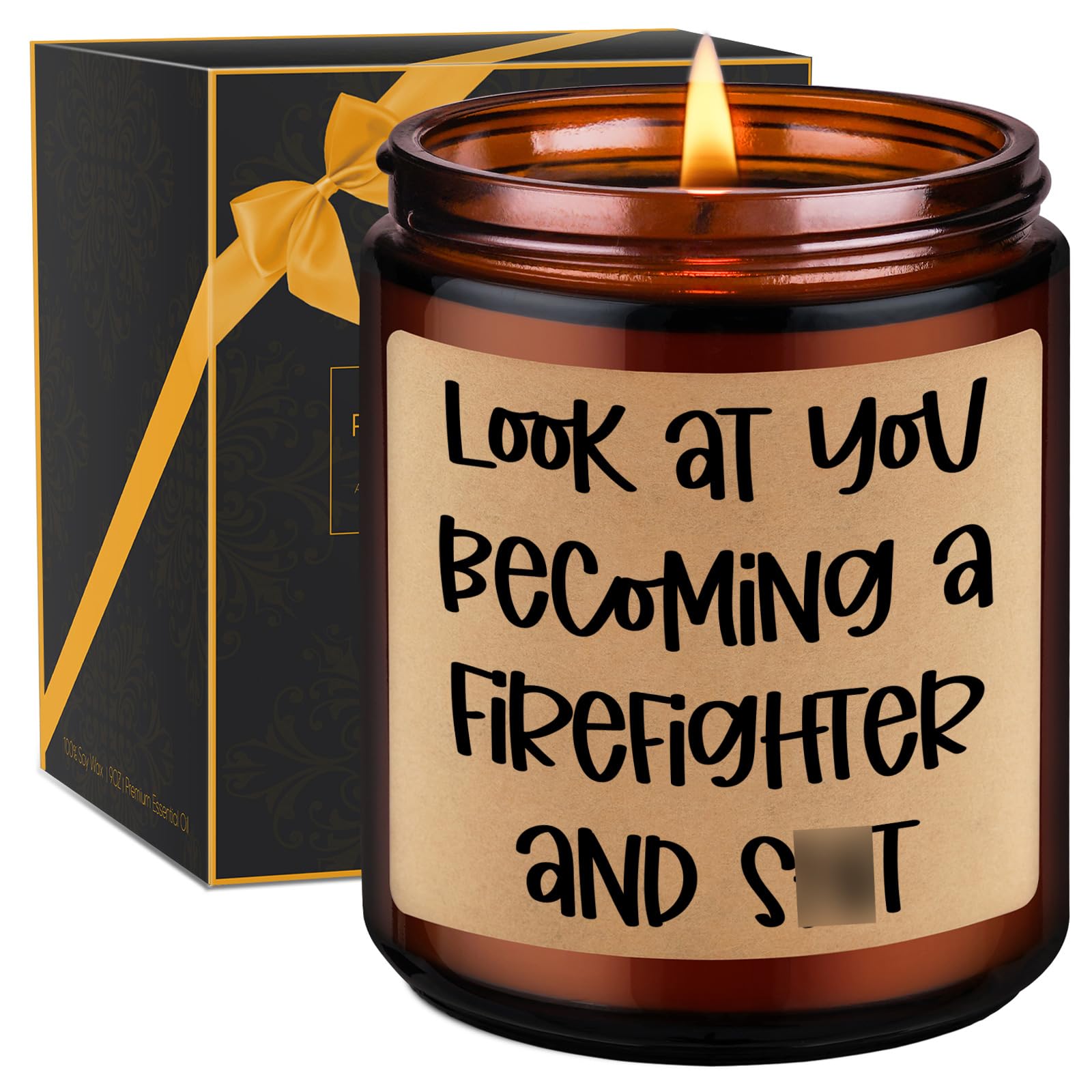 GSPY Candle - Firefighter Gifts for Men, Fire Fighter Accessory, Fireman Gifts for Men, Him, Women - Firefighter Graduation, Funny Christmas, Stocking Stuffers Present for Firemen, Fire Department