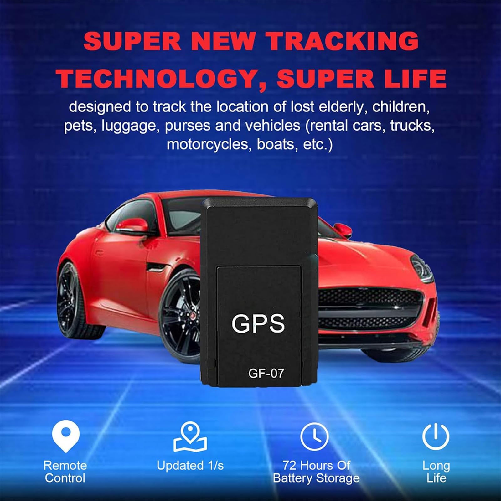 Imán Mini Gps Tracker Transmisor Seguimiento En Tiempo Real Coche Kfz Vehiculos Ninos Perros