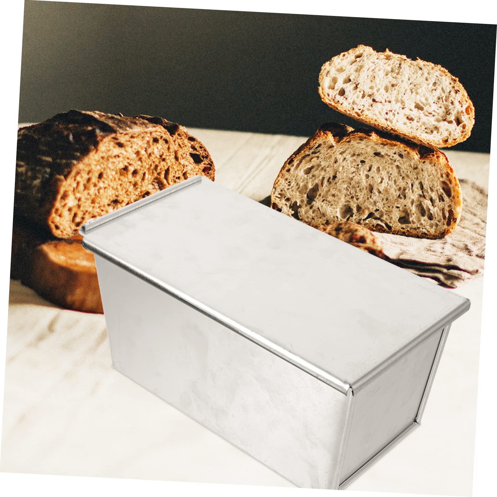 Mikinona Aluminiumlegierung Toastpfanne mit Deckel Kastenform zum Backen Gleichmäßige Wärmeleitung und Große Kapazität für Familienbacken und Brot