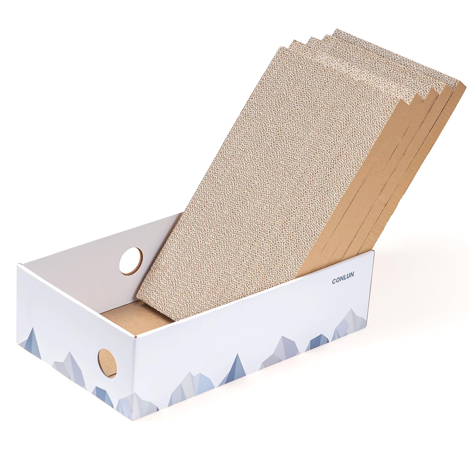 Navaris houten krabplank voor katten - Krabmat van hout en sisal voor aan de muur - In
