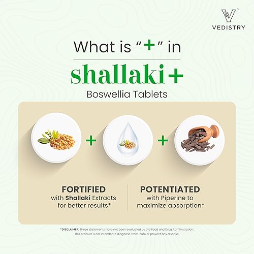 Miniatura 4 de Shallaki Boswellia Serrata Suplementos de extracto de hierbas, tabletas de hierbas para el bienestar óseo y articular, apoyo articular ayurvédico