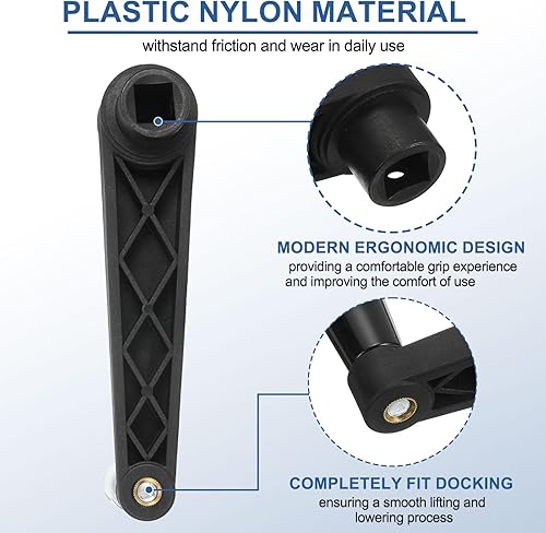 Miniatura 12 de uxcell Mango de máquina giratorio de 0.394 x 4.134 in (diámetro x L), mango de manivela de torno universal para máquina de molienda de torno