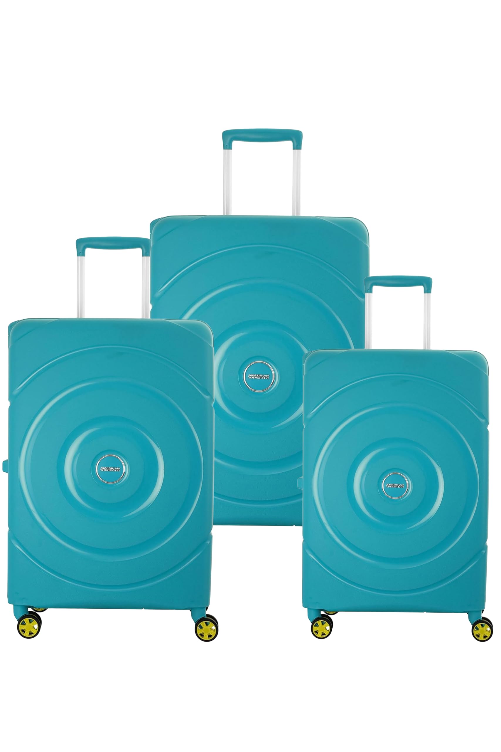 Polycarbonate Set of 3(55+68+77) cm Cabin and Check in Hardside Suitcase with Xtrasecure 3-Point Locking System & Double Spinner 8 Wheels Trolley Bag for Travel (Scuba Blue)-image-19
