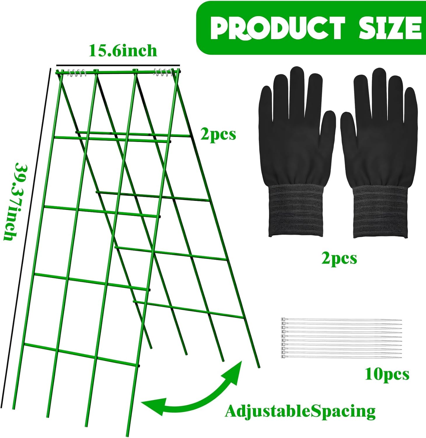 Heavy Duty Cucumber Trellis,2 Pack,No AssemblyGarden Trellis for Climbing Plants Outdoor,Cucumber Trellis, A-Frame Vegetable Frame,Vegetables Peas Beans Squash Cucumber