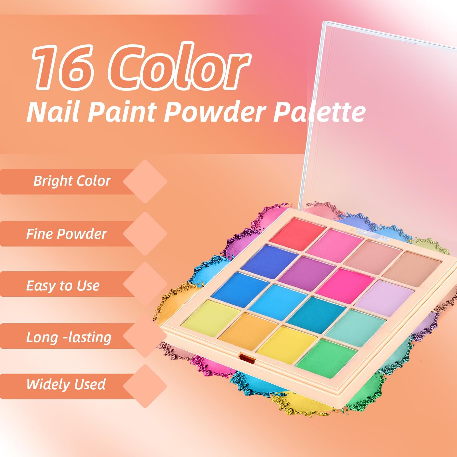 U-Shinein Nail Pigment Powder Palette Set - Image 2