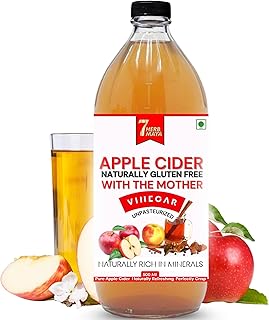 7HerbMaya Organic Apple Cider Vinegar with Mother | Raw, Unpasteurized & Naturally Brewed | Apple Fermented Vinegar with Live Culture | No Added Sugar (500 Ml)-picture-23