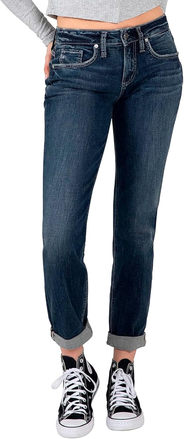 Silver Jeans-Womens Sam Relaxed Boyfriend Fit Jean