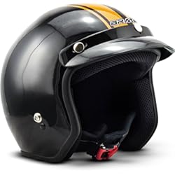 Nzi Helmets Son Buenos ARMOR Helmets AV-47 Casco Moto Demi Jet, DOT certificado, Bolsa de transporte