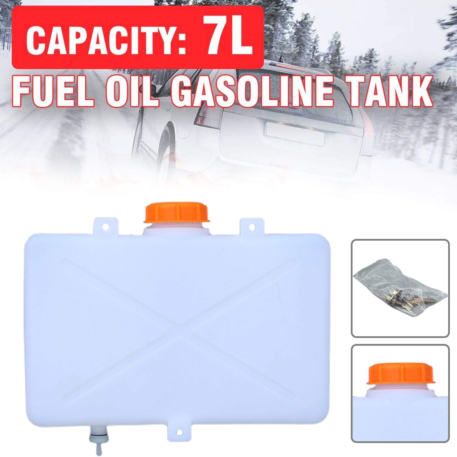 N/S Serbatoio Carburante Benzina da 7 l, Serbatoio Benzina Olio combustibile in plastica addensata per Accessori riscaldatore parcheggio Auto/Camion, tanica di stoccaggio plastica Benzina