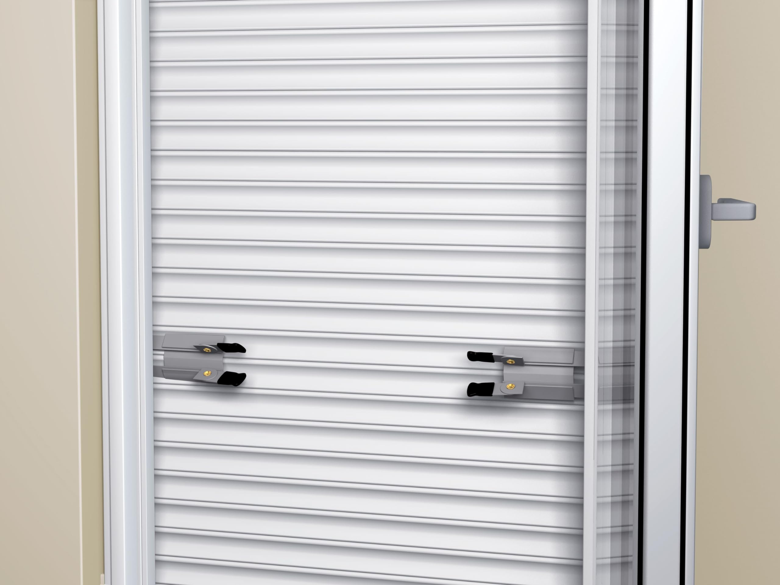 BASI | 2x Paar Rollladenklemmen Rollladensicherung | Einbruchschutz für Fenster-Rollladen | Klemmsicherung Einbruchsicherung für Rolläden | 4 Stück
