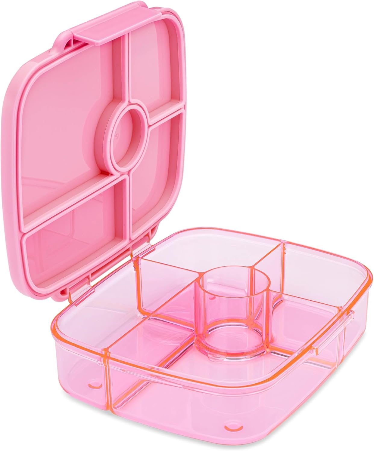Yumbox Go Bento Lunch Box for Kids and adults, Leakproof Lids, Deep Tray, 5 Compartments, Removable Gasket, Compact, Lightweight, Food Safe (Sydney Pink)