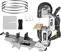 MAXXT 10 Amp Portable Bandsaw with Table Saw - 5" Deep Cut, Variable Speed, Auto Cut-Off, Wheels for Metal Wood Cutting