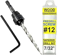 Vista 36 de FTG USA Juego de brocas avellanadoras de madera ajustable, 5 piezas, broca avellanadora #4 #6 #8 #10 #12 con broca cónica para carpintería