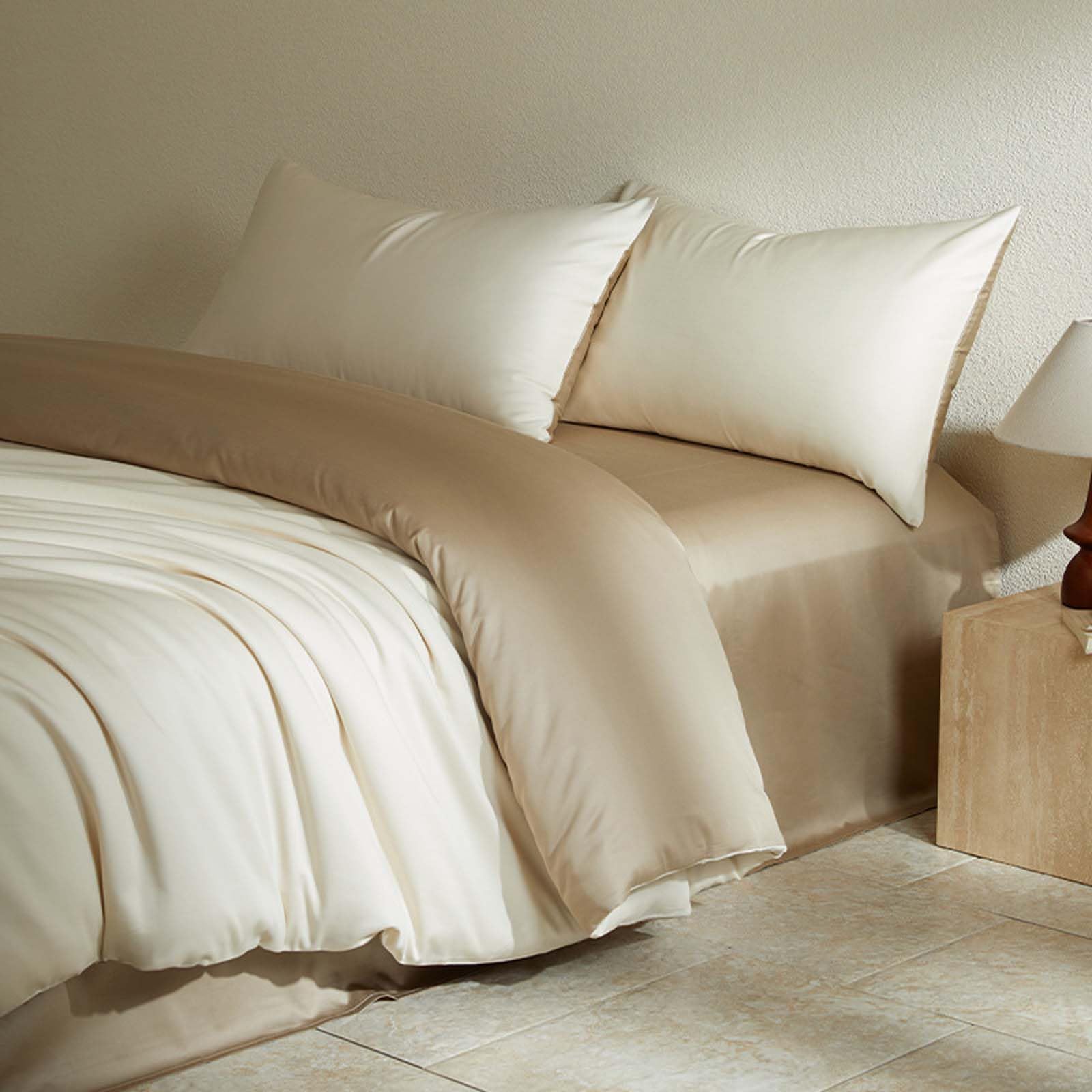Set di biancheria da letto Queen Size 100S in cotone a fibra lunga, 4 pezzi, ultra morbido e liscio, include 1 copripiumino, 1 lenzuolo con angoli e 2 federe per camera da letto, dormitorio hotel