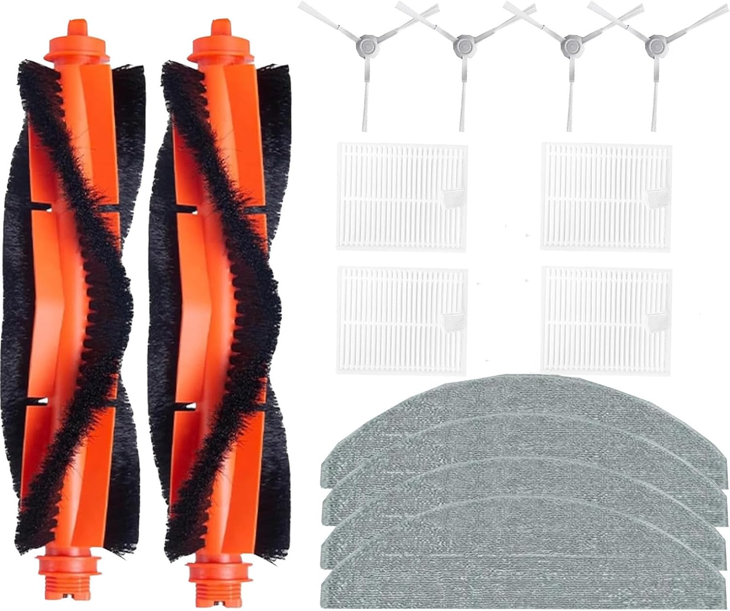 Replacement parts Compatible with Xiaomi S20 Robot Vacuum Cleaner Accessories,Main Brush Side Brush Filter Mop Cloth