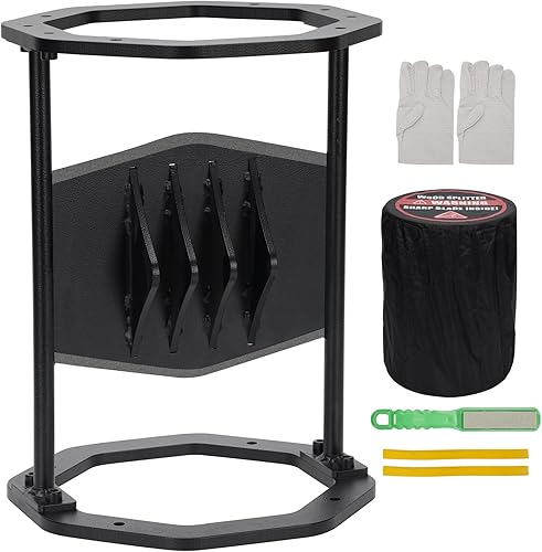 Divisor de leña para leña Divisor de troncos manual resistente XL 11 pulgadas de profundidad x 14 pulgadas de alto. Cortador de madera de hoja de