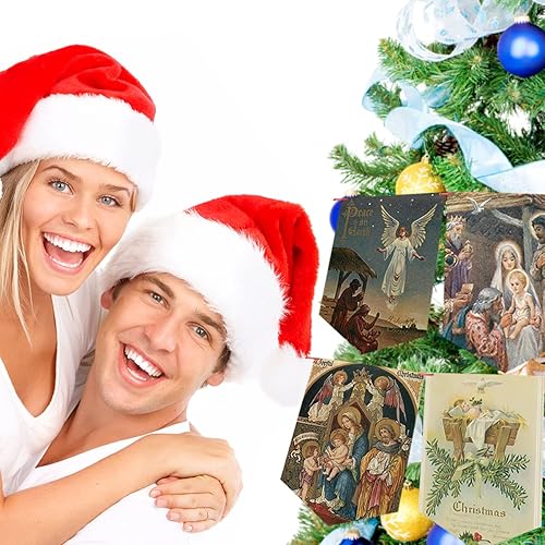 Miniatura 6 de Decoraciones navideñas vintage de Jesús, pancarta de Navidad de Santa Natividad tradicional para Navidad, fiestas, chimeneas