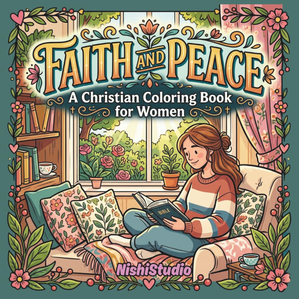 Faith & Peace: A Cozy Christian Coloring Book for Women: Bold & Easy Bible Quotes for Calm, Strength, Joy & Soft Living, Stress Relief & Inspiration