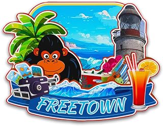 Freetown Sierra Leone Fridge Magnet Wooden 3D Landmarks Travel Collectible Souvenirs Decoration Handmade Refrigerator Magnet -5900