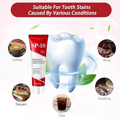 Miniatura 5 de SP 10 Pasta de dientes probiótica blanqueadora - Mejora la salud bucal con probióticos dentales para un diente más brillante (1 unidad)