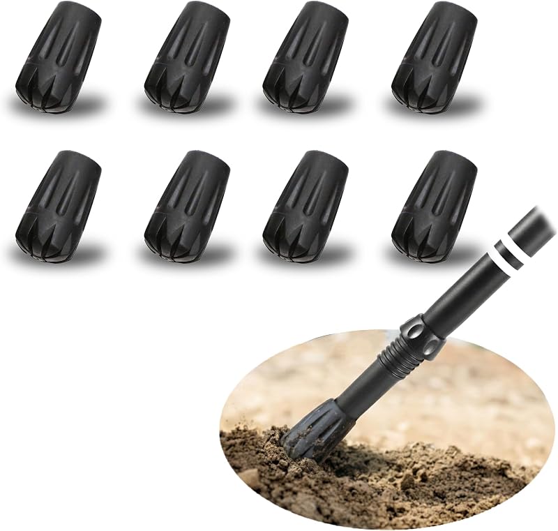 TREKOLOGY Trekking Pole Tips - Walking Sticks Replacement Tip Protectors - 11mm Hole Diameter - Fit Most Standard Hiking Poles