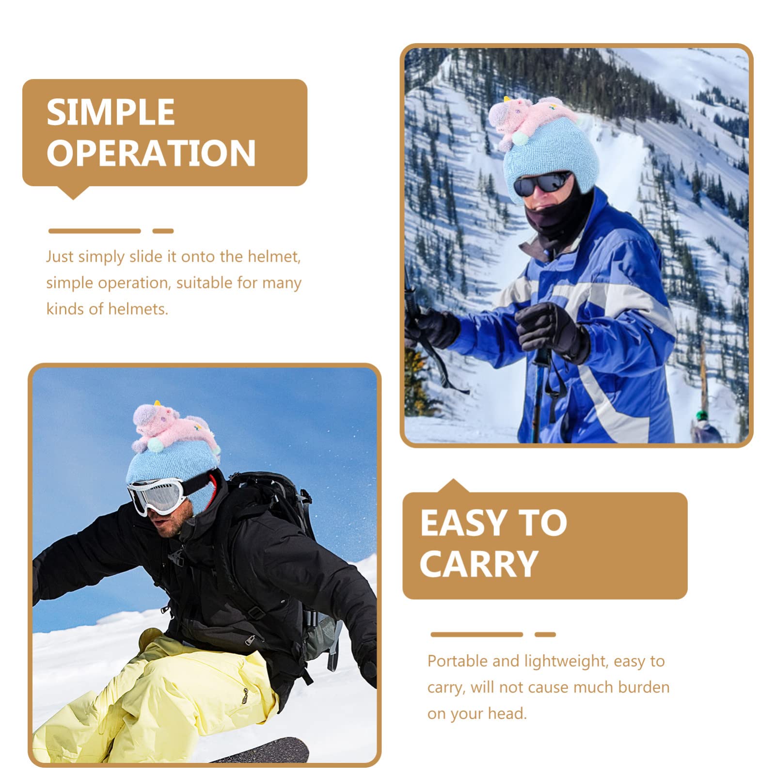 BESPORTBLE 2pièces Housse De Casque De Ski Lavable Couvercle Et Personnalisé pour Casque De Neige Accessoire Hiver Élastique